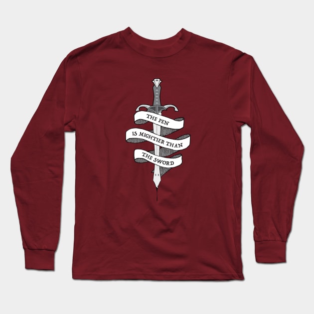 Sword Pen Long Sleeve T-Shirt by Woah_Jonny